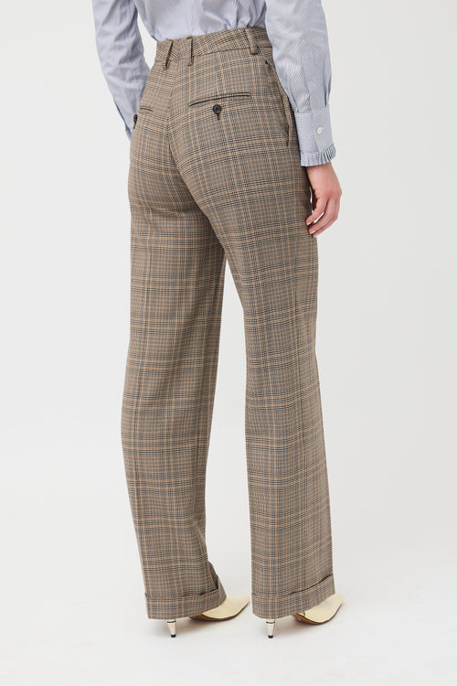 Celine Wool Glen Check Trouser