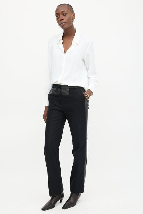 FW 2011 Wool & Leather Panel Trouser