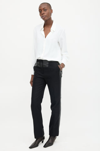 FW 2011 Wool & Leather Panel Trouser