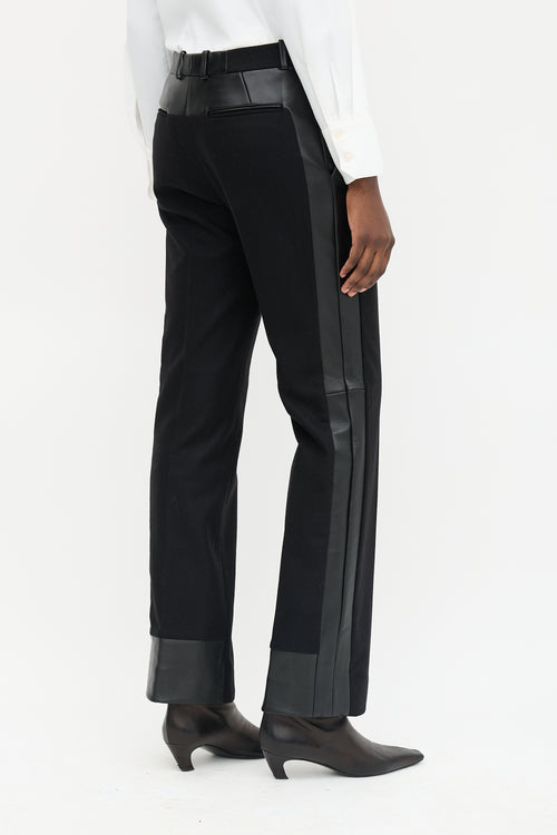 FW 2011 Wool & Leather Panel Trouser