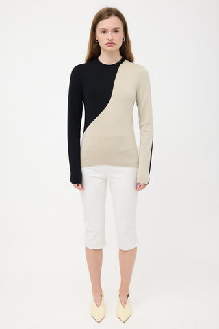 Celine Wool & Silk Colour Block Sweater
