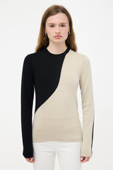 Celine Wool & Silk Colour Block Sweater