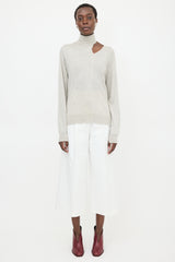 Celine Wool & Silk Cutout Sweater