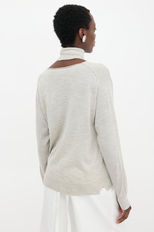 Celine Wool & Silk Cutout Sweater