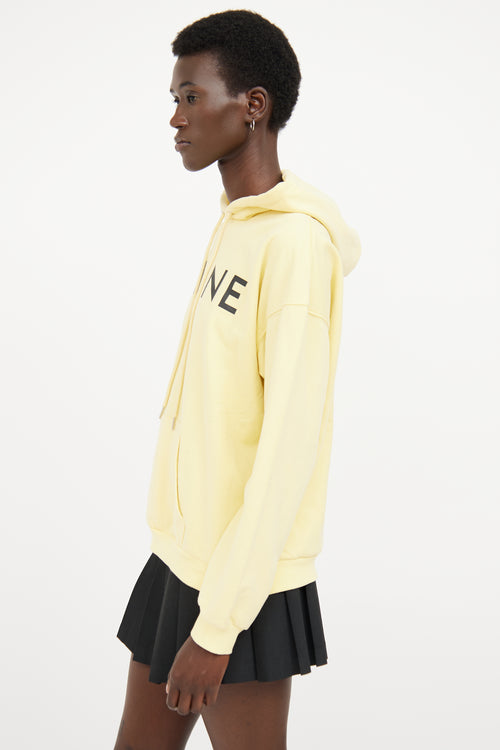 Celine Yellow Logo Hoodie