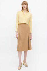 Celine Yellow Silk Triomphe Shirt