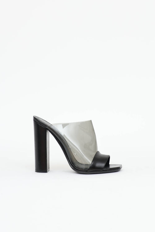 Celine Leather & PVC Mule