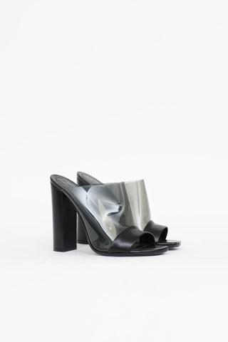 Celine Leather & PVC Mule