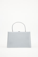 Celine Grey Leather Medium Clasp Bag