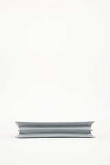 Celine Grey Leather Medium Clasp Bag