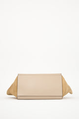 Celine Beige Leather & Suede Medium Trapeze Bag