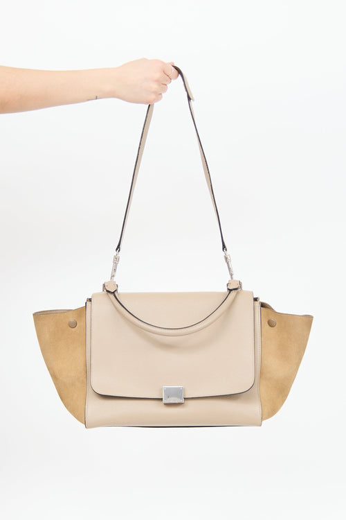 Leather & Suede Medium Trapeze Bag