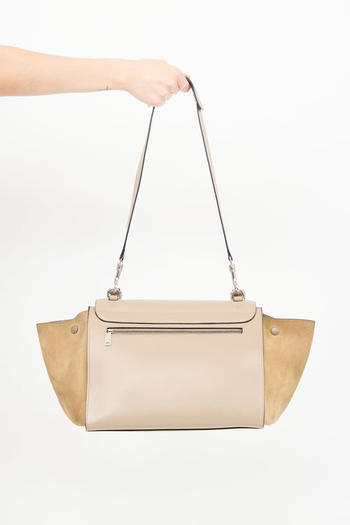 Leather & Suede Medium Trapeze Bag