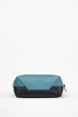 Celine Blue & Black Leather Twisted Cabas Tote