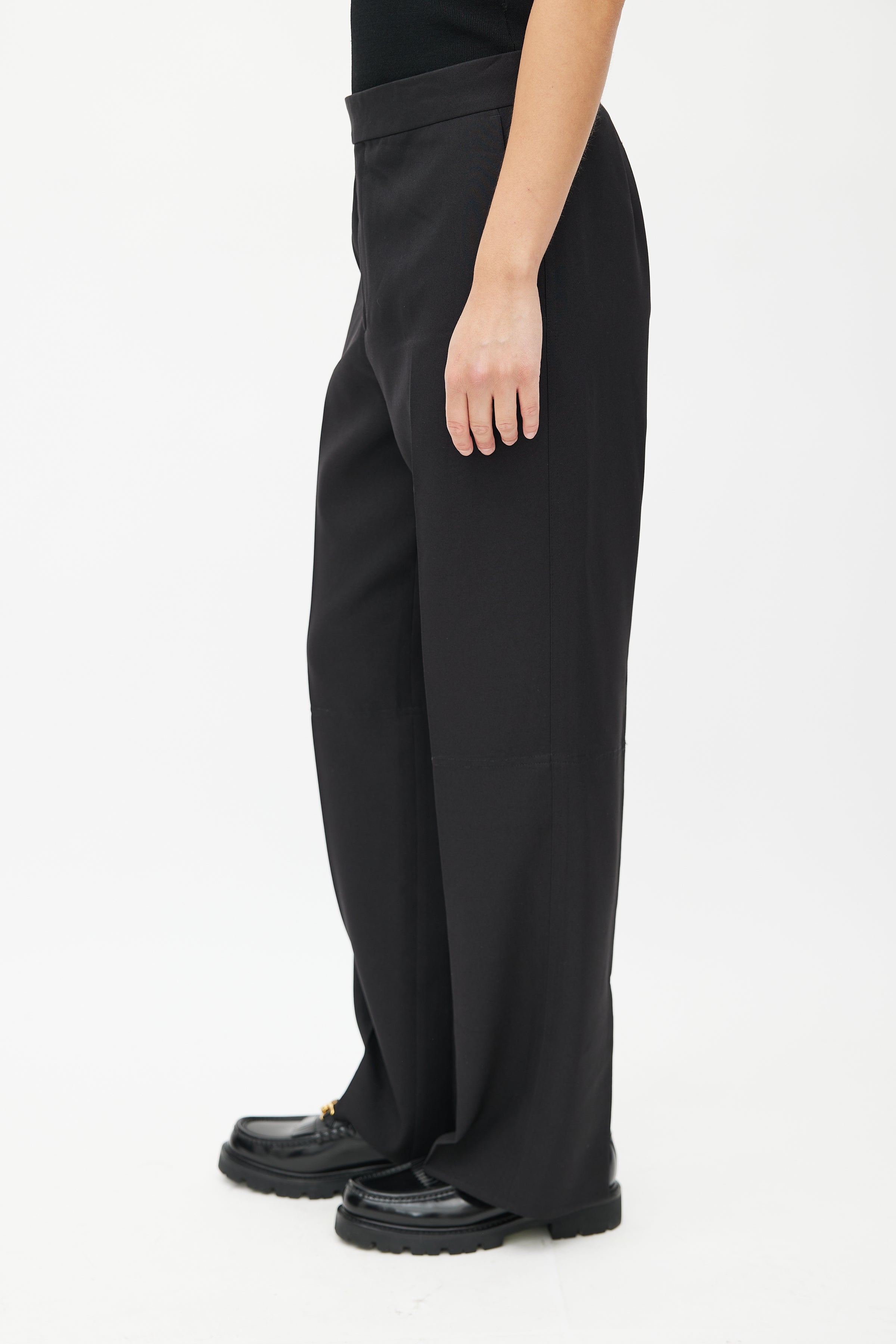 Celine // Black Back Ankle Slit Trouser – VSP Consignment