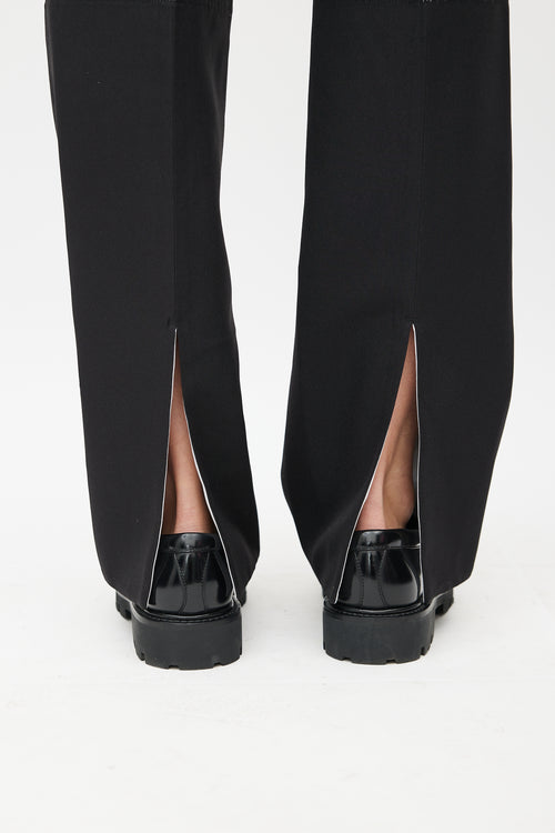 Celine Black Back Ankle Slit Trouser