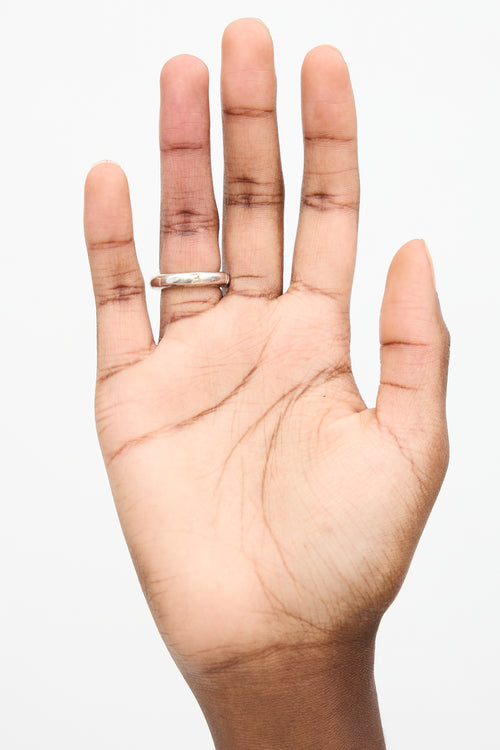 Chanel 00V Sterling Silver Letter Ring