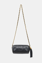 Chanel 1980s Leather Mini Barrel Tassel Bag