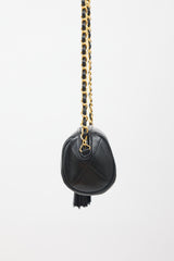 Chanel 1980s Leather Mini Barrel Tassel Bag