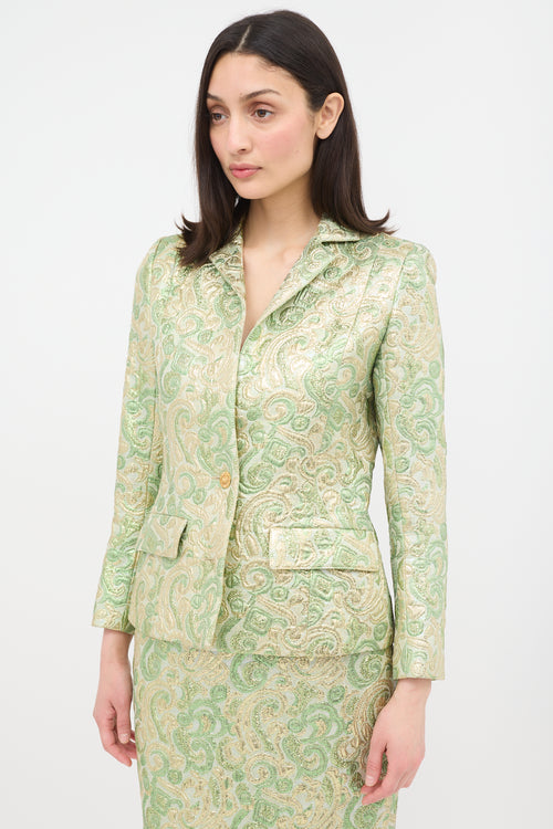 Chanel 1980s Lurex Brocade Jacket