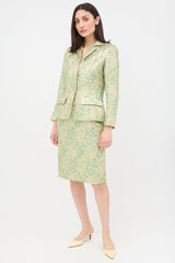 Chanel 1980s Lurex Brocade Skirt