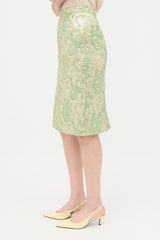 Chanel 1980s Lurex Brocade Skirt
