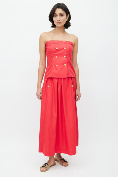 Chanel // 1980s Red Bustier & Skirt Set – VSP Consignment