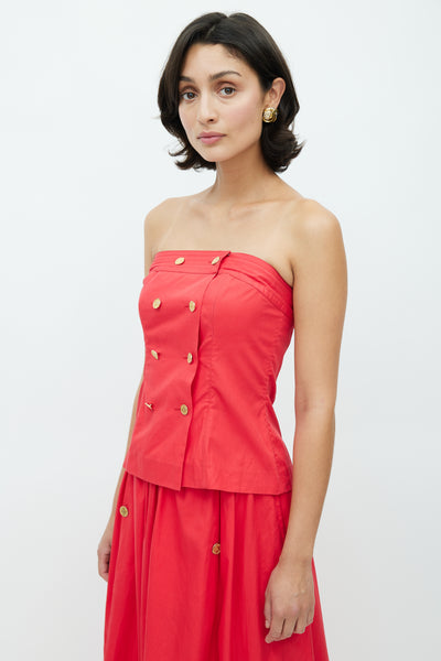 Chanel // 1980s Red Bustier & Skirt Set – VSP Consignment