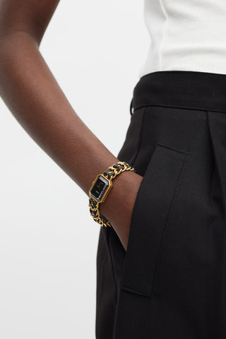 Chanel 1987 18K Yellow Gold & Black Premiere Iconic Chain Watch