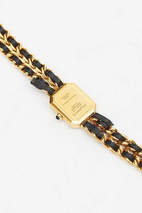 Chanel 1987 18K Yellow Gold & Black Premiere Iconic Chain Watch