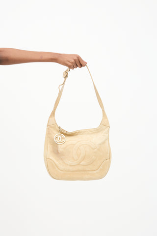 Chanel 1990s Beige Caviar Timeless Shoulder Bag