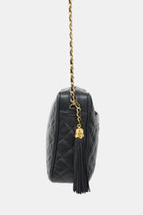 Chanel 1990s Leather Large Camera Tassel Bag
