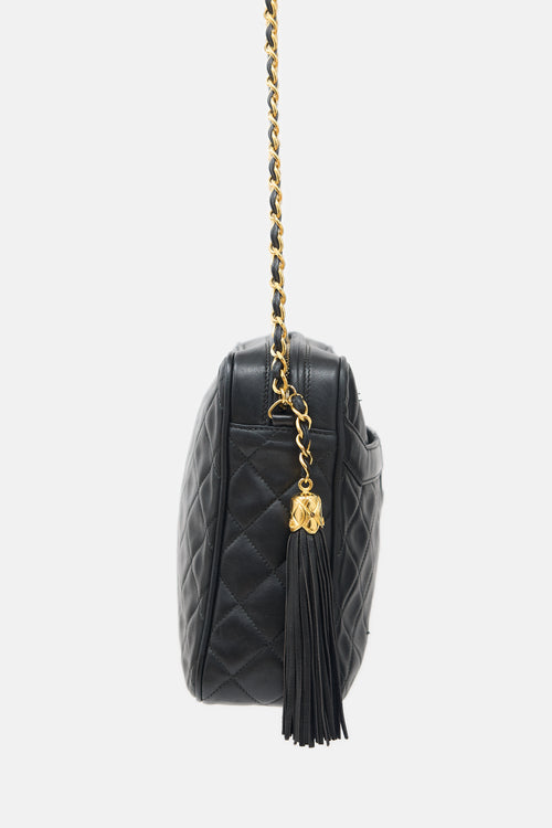 Chanel 1990s Leather Large Camera Tassel Bag