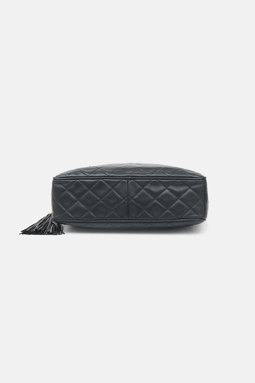 Chanel 1990s Leather Large Camera Tassel Bag