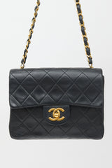 Chanel 1990s Leather Mini Classic Flap Bag