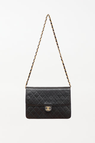 Chanel 1996 Matelassé Half Flap Push Lock Bag