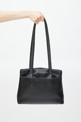 Chanel 1997-99 Black Leather Tote Bag