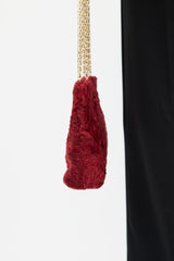 Chanel 2000 Red & Gold Fur Bag