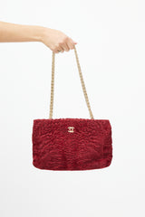 Chanel 2000 Red & Gold Fur Bag