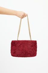 Chanel 2000 Red & Gold Fur Bag