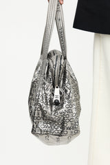 Chanel 2000s Silver Nylon Unlimited Tote Bag
