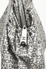 Chanel 2000s Silver Nylon Unlimited Tote Bag