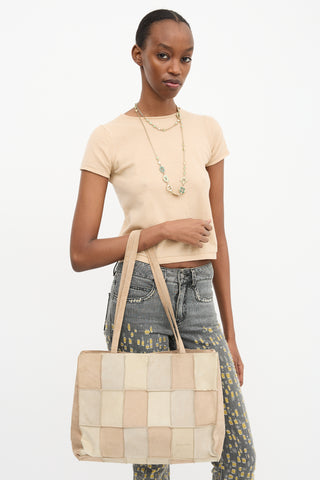 Chanel 2000s Suede Patchwork Tote