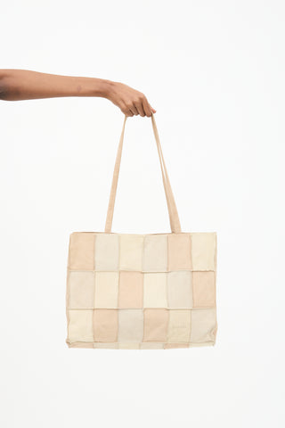 Chanel 2000s Suede Patchwork Tote