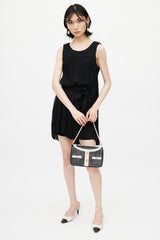 Chanel 2002 Black & Pink Mademoiselle Chanel Jacket Shoulder Bag