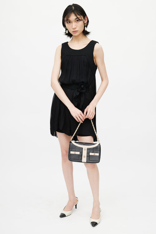 Chanel 2002 Black & Pink Mademoiselle Chanel Jacket Shoulder Bag