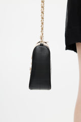 Chanel 2002 Black & Pink Mademoiselle Chanel Jacket Shoulder Bag