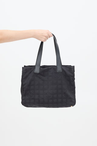 Chanel 2002 Black Travel Ligne Tote Bag