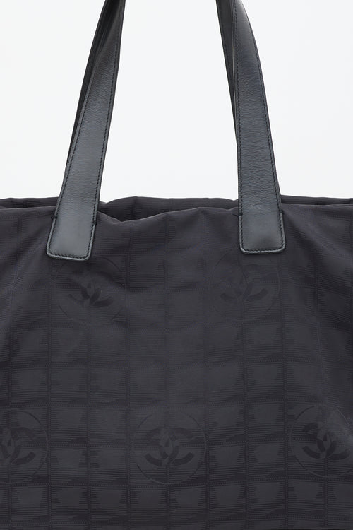 Chanel 2002 Black Travel Ligne Tote Bag