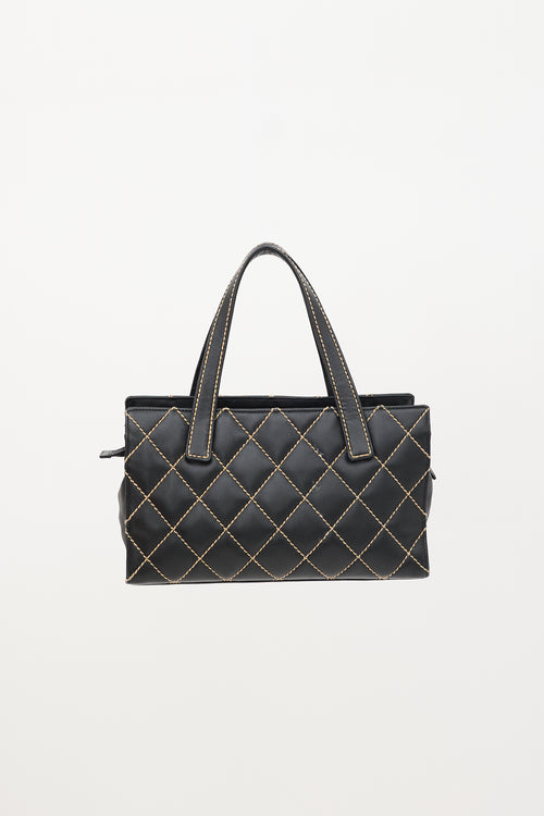 Chanel 2004 - 2005 Leather Wild Stitch Tote Bag